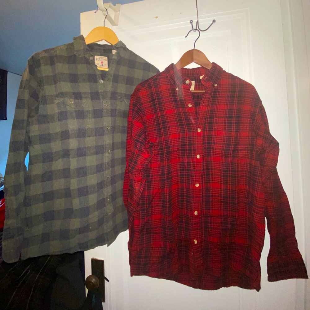 Bundle 5 of RedHead plaid long and short sleeve
